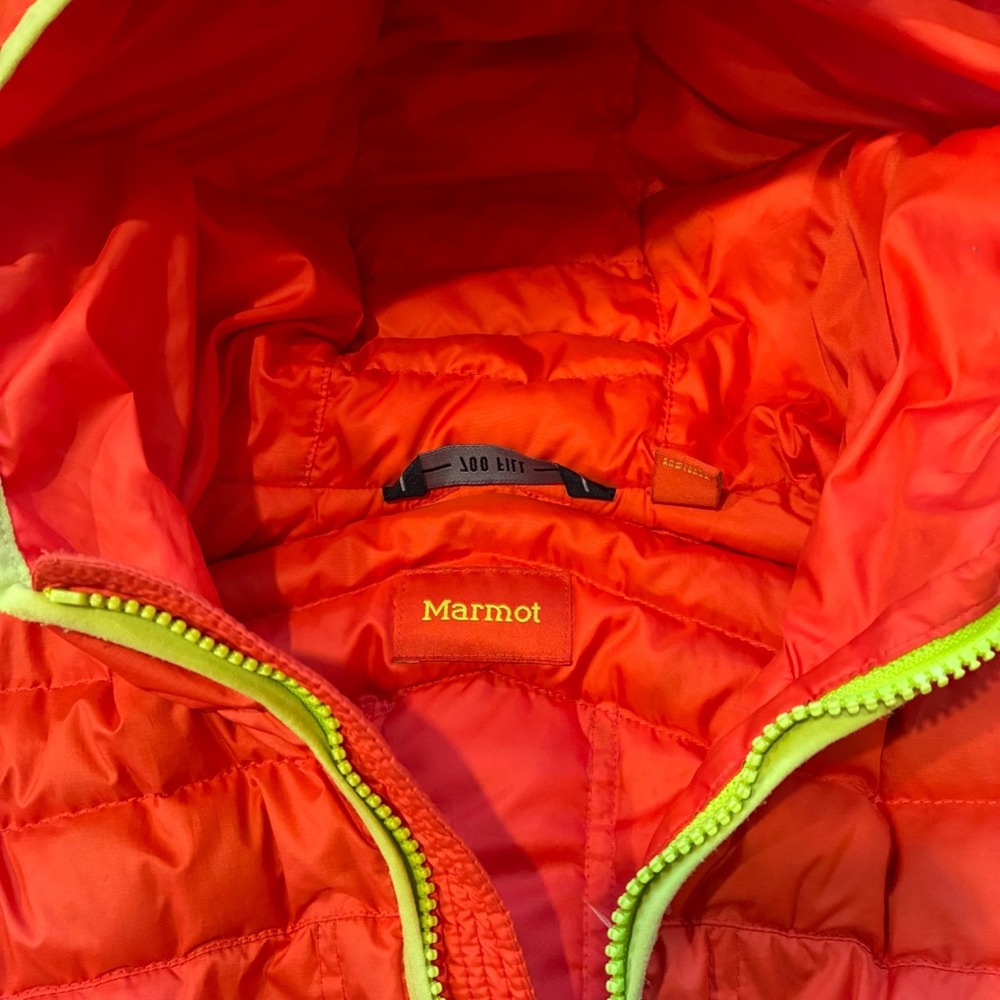 Marmot 700 Fill Hangtime Down Hooded Puffer Coat Youth Large Ski Season Trending - Picture 10 of 11